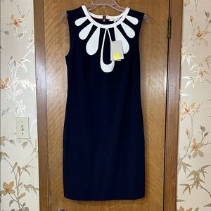 Boden Navy Mini Dress with White Accents